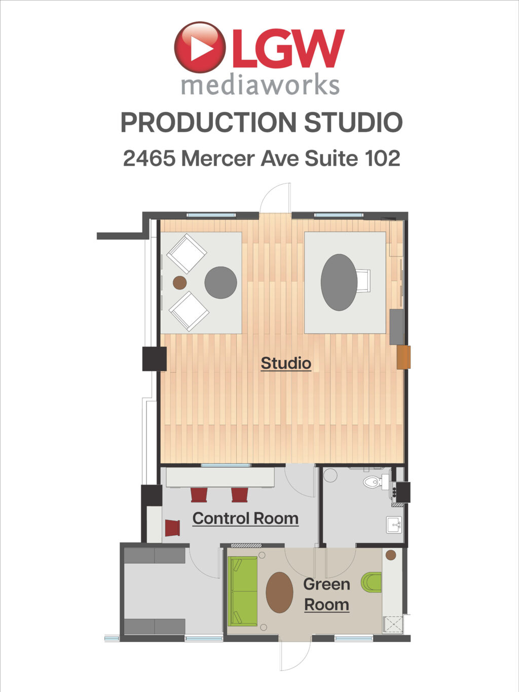 LGW mediaworks - Media Production Studio: Floorplan